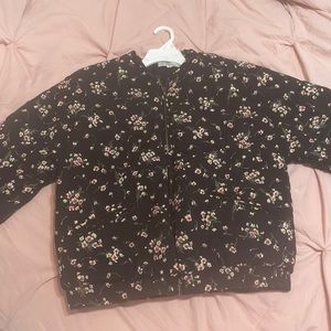 Floral print bomber jacket
